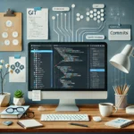 Imagem representando um workflow organizado para um histórico limpo Git em ambiente de desenvolvimento.