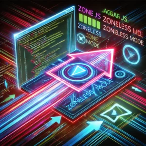 Ilustração do Zoneless Mode no Angular 18 com foco em performance.